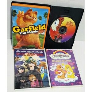 Animated DVD Lot Garfield NIMH Hotel Transylvania Care Bears Family Fun